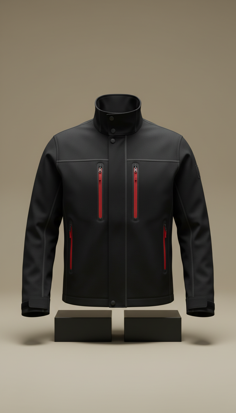 Structured Technical Jacket With Matte Finish