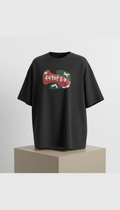 Charcoal Black matte graphic tee
