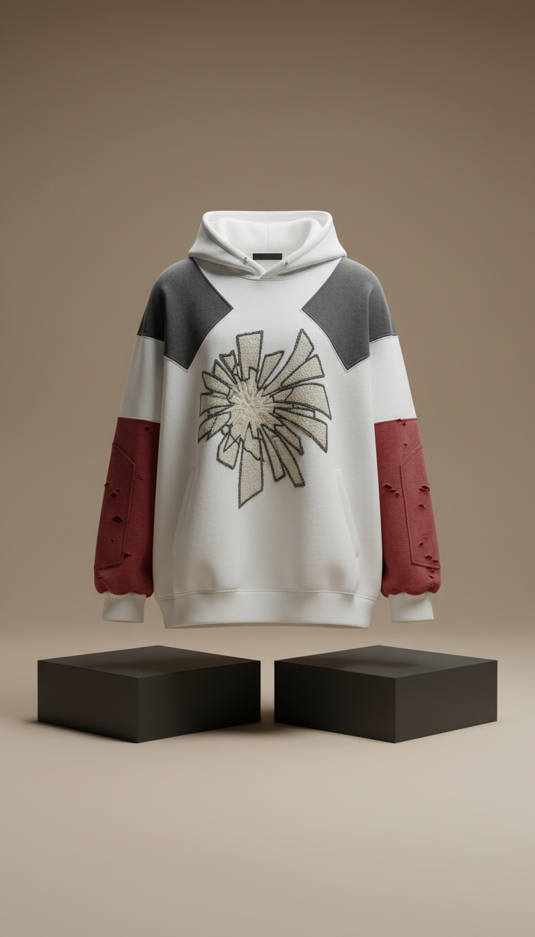 Oversized Statement Hoodie In Italian Cotton