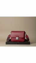 Crimson Accent Crossbody Bag In Technical Nylon