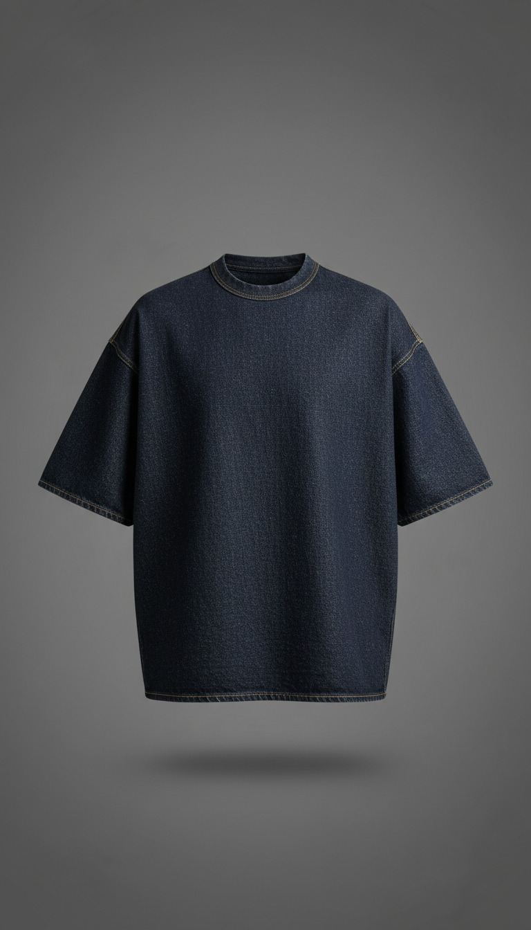 Oversized Japanese denim tee