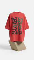 Vivid Vermillion heavyweight tee