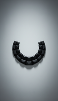 Matte black sculptural cuff