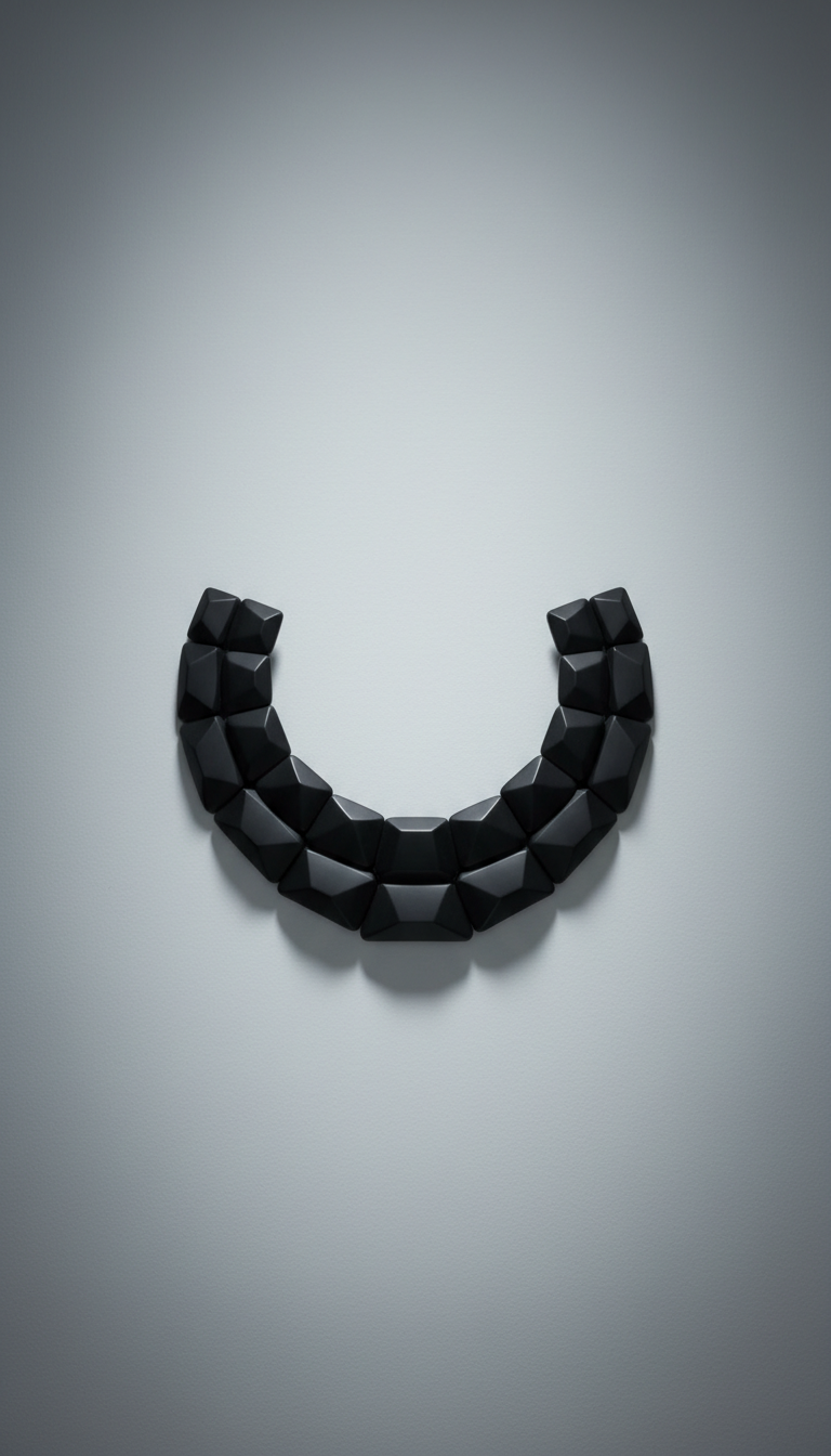 Matte black sculptural cuff